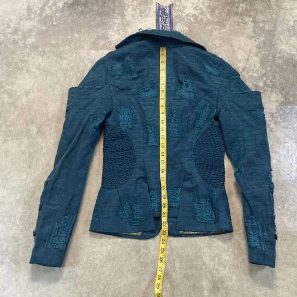 Distressed L.A.M.B. by Gwen Stefani Teal Jacket - Picture 5 of 9